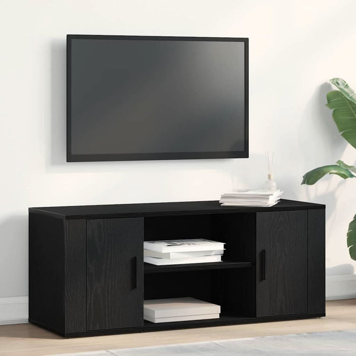 Dulap TV Stejar negru 100 x 35 x 40 cm Lemn compozit - WALTI WALTI