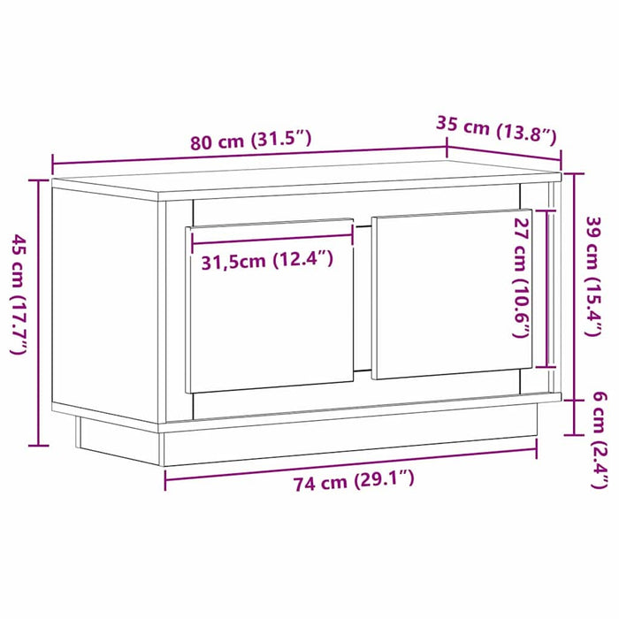 Cabinet TV Lemn vechi 80 x 35 x 45 cm Lemn compozit - WALTI WALTI