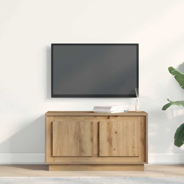 Cabinet TV stejar artizanal 80 x 35 x 45 cm Lemn compozit - WALTI WALTI