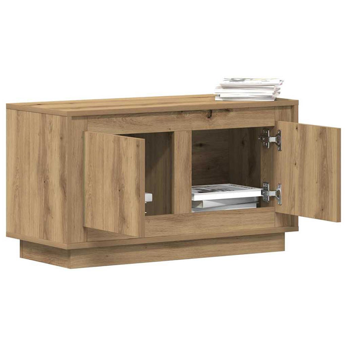 Cabinet TV stejar artizanal 80 x 35 x 45 cm Lemn compozit - WALTI WALTI