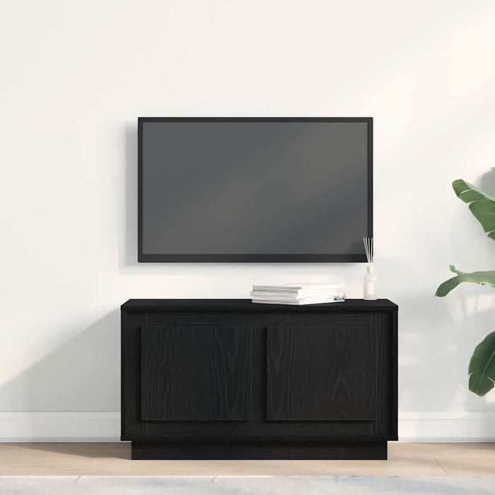 Cabinet TV Stejar negru 80 x 35 x 45 cm Lemn compozit - WALTI WALTI