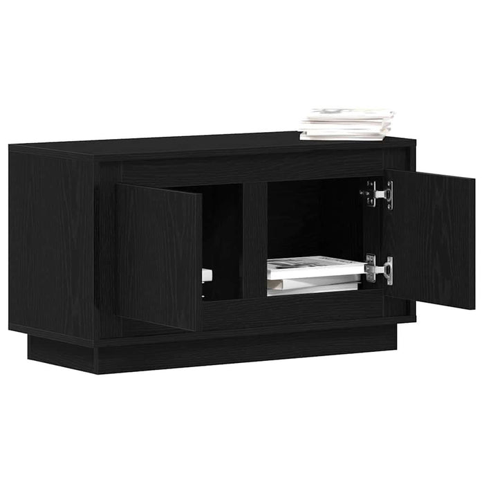 Cabinet TV Stejar negru 80 x 35 x 45 cm Lemn compozit - WALTI WALTI