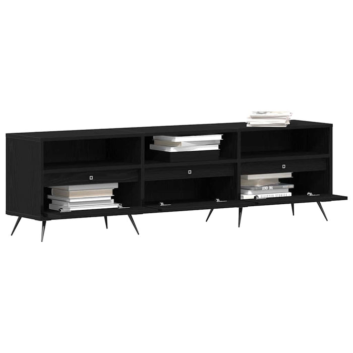 Cabinet TV Stejar negru 150 x 30 x 44,5 cm Lemn compozit - WALTI WALTI