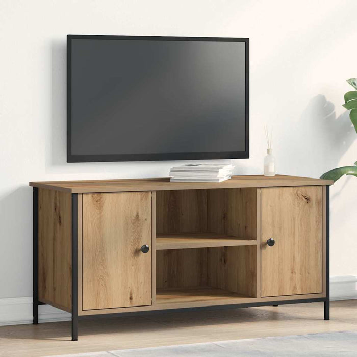 Cabinet TV stejar artizanal 100 x 40 x 50 cm Lemn compozit - WALTI WALTI