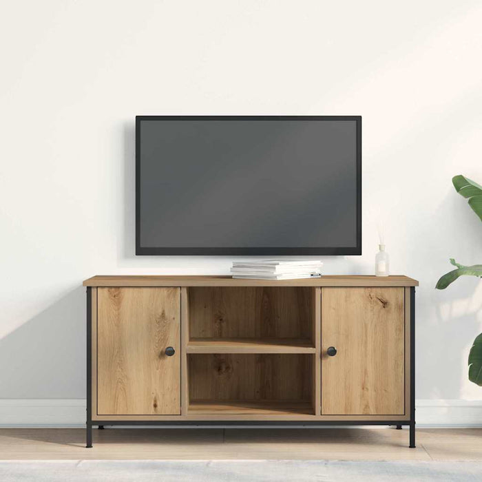 Cabinet TV stejar artizanal 100 x 40 x 50 cm Lemn compozit - WALTI WALTI