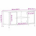 Cabinet TV stejar artizanal 100 x 40 x 50 cm Lemn compozit - WALTI WALTI