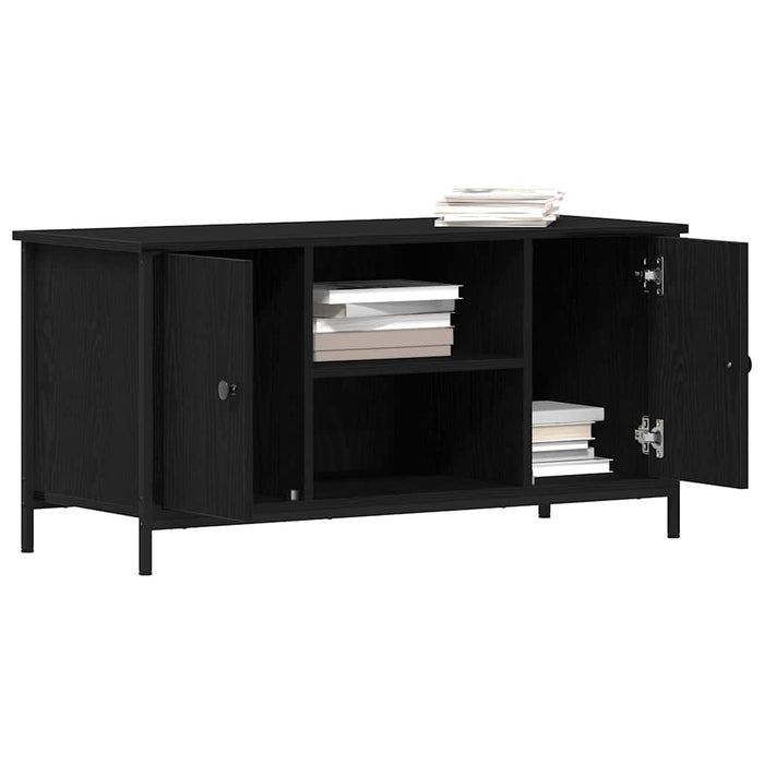 Cabinet TV Stejar negru 100 x 40 x 50 cm Lemn compozit - WALTI WALTI