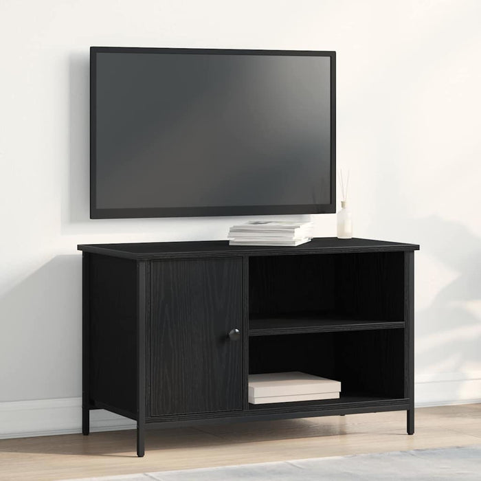 Cabinet TV Stejar negru 80 x 40 x 50 cm Lemn compozit - WALTI WALTI