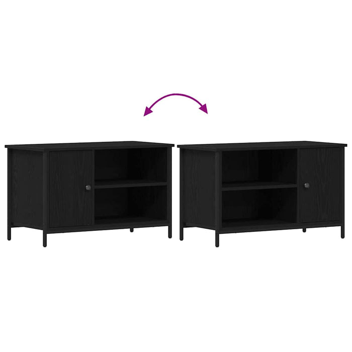 Cabinet TV Stejar negru 80 x 40 x 50 cm Lemn compozit - WALTI WALTI