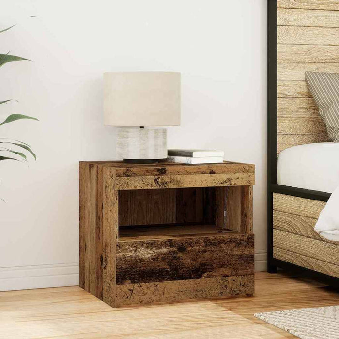 Dulap de noapte Lemn vechi 50 x 40 x 45 cm Lemn compozit - WALTI WALTI