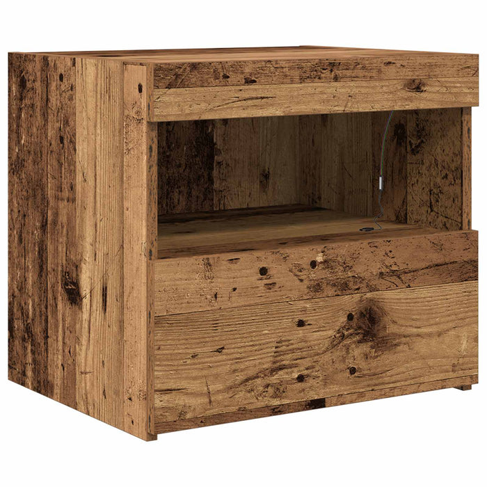 Dulap de noapte Lemn vechi 50 x 40 x 45 cm Lemn compozit - WALTI WALTI