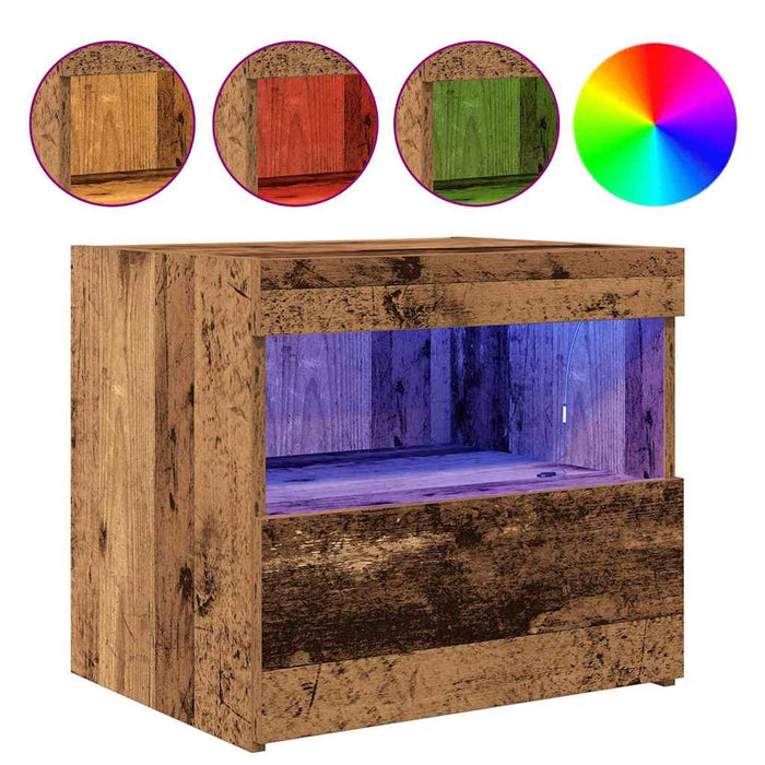 Dulap de noapte Lemn vechi 50 x 40 x 45 cm Lemn compozit - WALTI WALTI