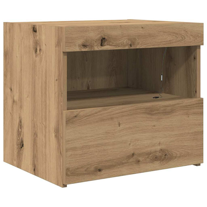 Dulap de noapte 2 pcs Stejar Artizanal 50 x 40 x 45 cm - WALTI WALTI