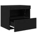 Dulap de noapte Stejar Negru 50 x 40 x 45 cm Lemn compozit - WALTI WALTI