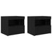 Dulap de noapte cu sertar 2 pcs Stejar Negru 50 x 40 x 45 cm - WALTI WALTI