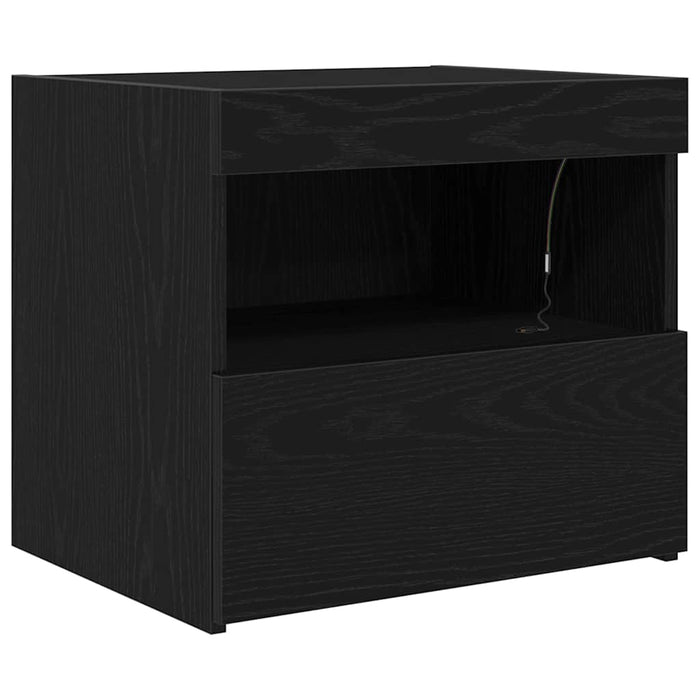 Dulap de noapte cu sertar 2 pcs Stejar Negru 50 x 40 x 45 cm - WALTI WALTI