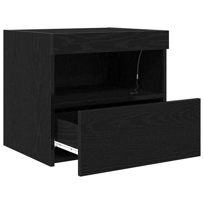 Dulap de noapte cu sertar 2 pcs Stejar Negru 50 x 40 x 45 cm - WALTI WALTI