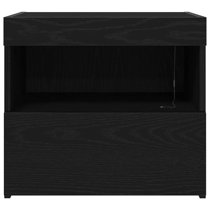 Dulap de noapte cu sertar 2 pcs Stejar Negru 50 x 40 x 45 cm - WALTI WALTI