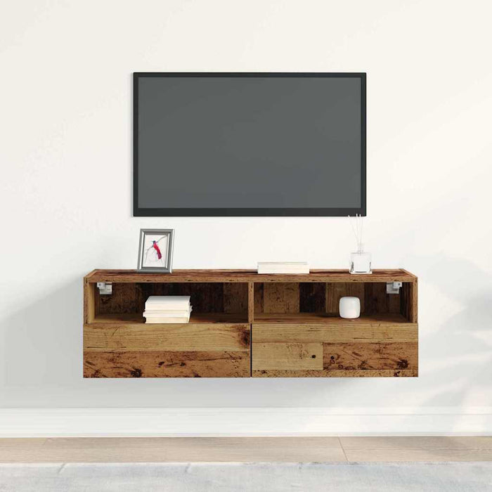 Dulap TV de perete Lemn vechi 100 x 30 x 30 cm Lemn compozit - WALTI WALTI