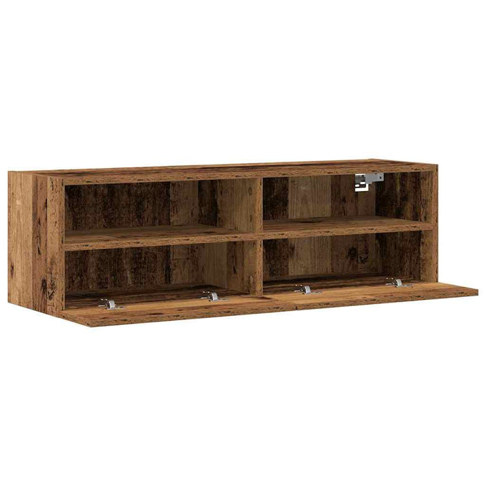 Dulap TV de perete Pe perete 2 pcs Lemn Vechi 100 x 30 x 30 cm - WALTI WALTI