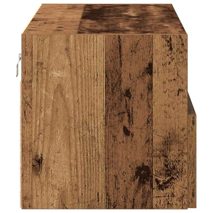 Dulap TV de perete Pe perete 2 pcs Lemn Vechi 100 x 30 x 30 cm - WALTI WALTI