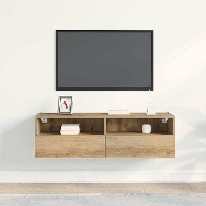 Dulap TV de perete Pe perete stejar artizanal 100 x 30 x 30 cm - WALTI WALTI