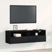 Dulap TV de perete Stejar Negru 100 x 30 x 30 cm Lemn compozit - WALTI WALTI
