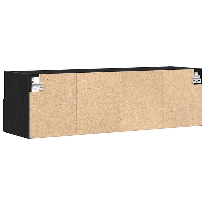 Dulap TV de perete Stejar Negru 100 x 30 x 30 cm Lemn compozit - WALTI WALTI