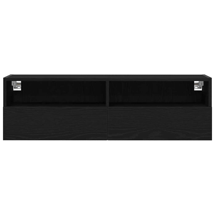 Dulap TV de perete Stejar Negru 100 x 30 x 30 cm Lemn compozit - WALTI WALTI