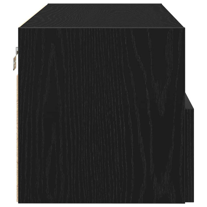 Dulap TV de perete Stejar Negru 100 x 30 x 30 cm Lemn compozit - WALTI WALTI