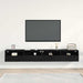 Dulap TV de perete 2 pcs Stejar negru 100 x 30 x 30 cm - WALTI WALTI