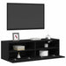 Dulap TV de perete 2 pcs Stejar negru 100 x 30 x 30 cm - WALTI WALTI