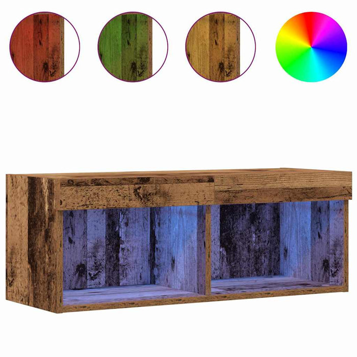 Set comodă TV Lemn vechi 80 x 30 x 30 cm Lemn compozit - WALTI WALTI