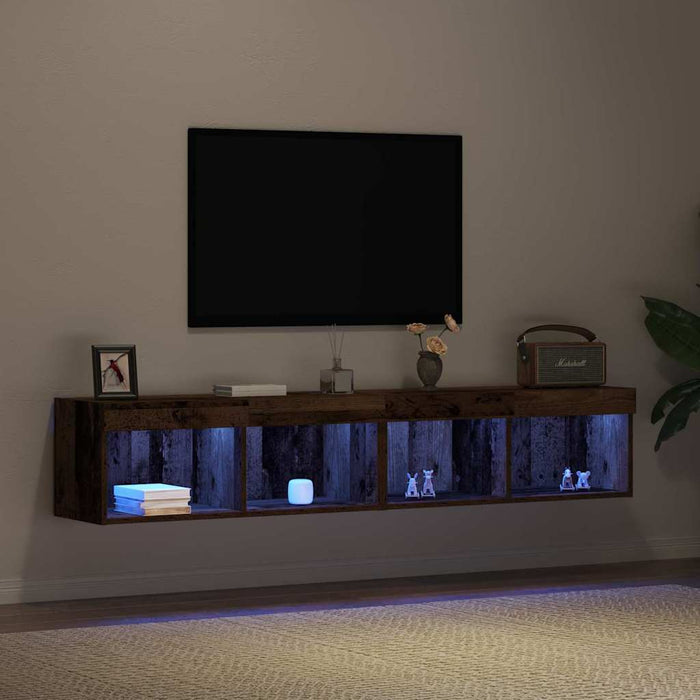 Set comodă TV 2 pcs Lemn vechi 80 x 30 x 30 cm Lemn compozit - WALTI WALTI