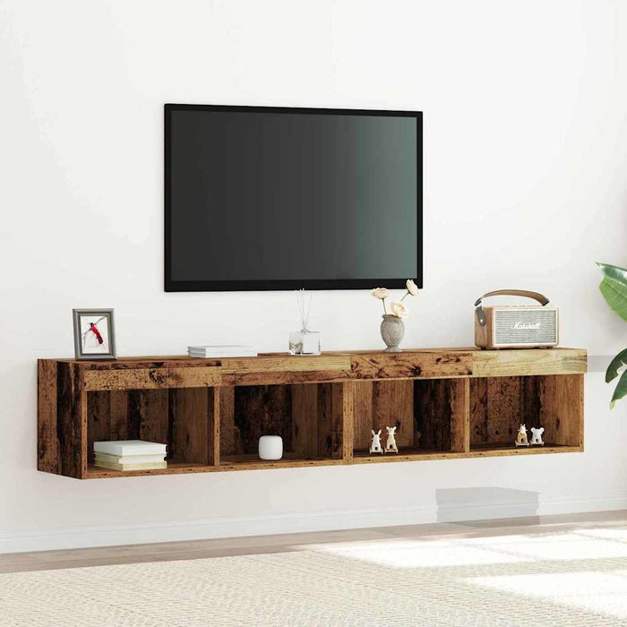 Set comodă TV 2 pcs Lemn vechi 80 x 30 x 30 cm Lemn compozit - WALTI WALTI