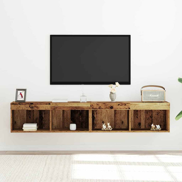 Set comodă TV 2 pcs Lemn vechi 80 x 30 x 30 cm Lemn compozit - WALTI WALTI