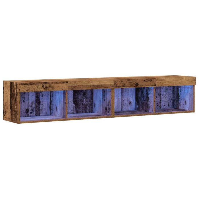 Set comodă TV 2 pcs Lemn vechi 80 x 30 x 30 cm Lemn compozit - WALTI WALTI
