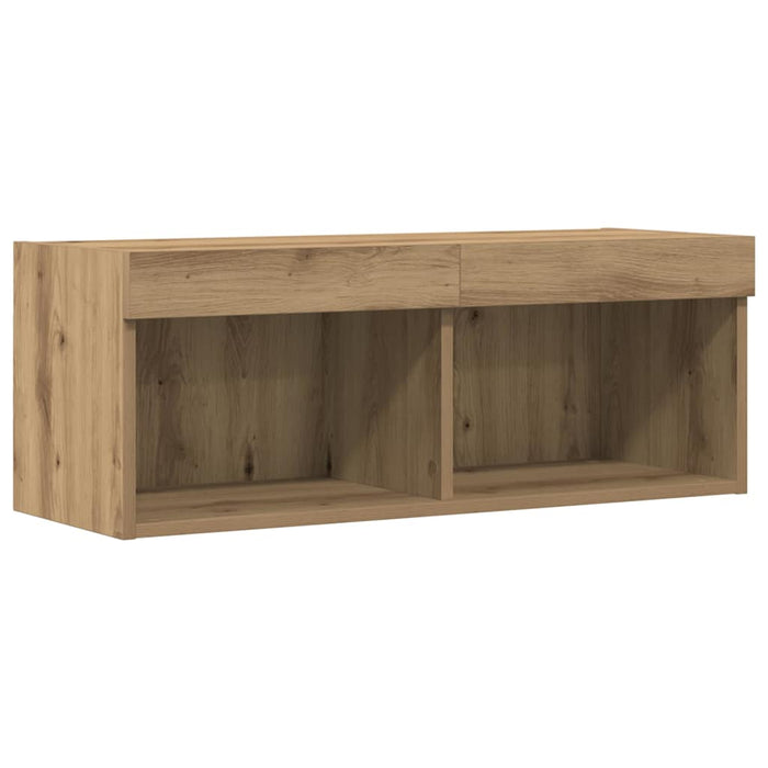 Set comodă TV stejar artizanal 80 x 30 x 30 cm Lemn compozit - WALTI WALTI