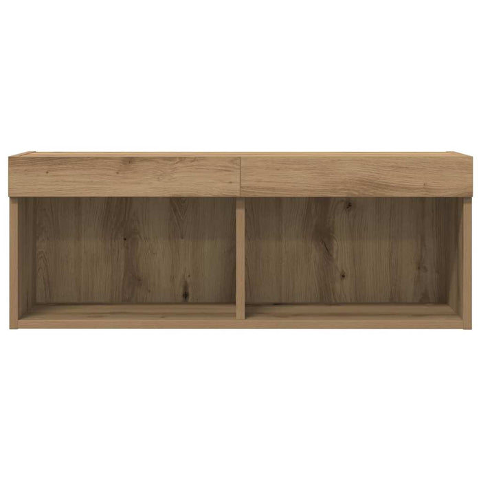 Set comodă TV stejar artizanal 80 x 30 x 30 cm Lemn compozit - WALTI WALTI