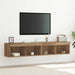 Set comodă TV Pe perete 2 pcs Stejar Artizanal 80 x 30 x 30 cm - WALTI WALTI