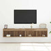 Set comodă TV Pe perete 2 pcs Stejar Artizanal 80 x 30 x 30 cm - WALTI WALTI