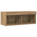 Set comodă TV Pe perete 2 pcs Stejar Artizanal 80 x 30 x 30 cm - WALTI WALTI