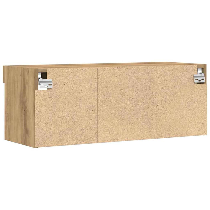 Set comodă TV Pe perete 2 pcs Stejar Artizanal 80 x 30 x 30 cm - WALTI WALTI