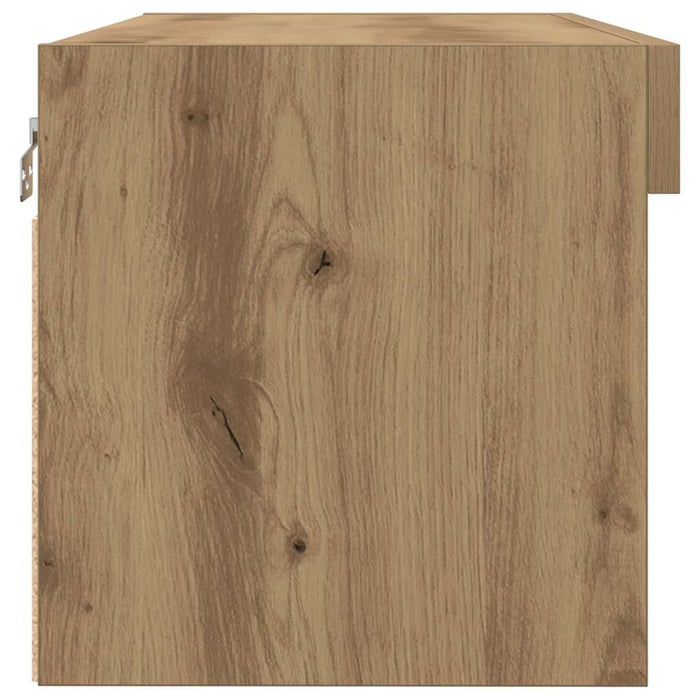 Set comodă TV Pe perete 2 pcs Stejar Artizanal 80 x 30 x 30 cm - WALTI WALTI