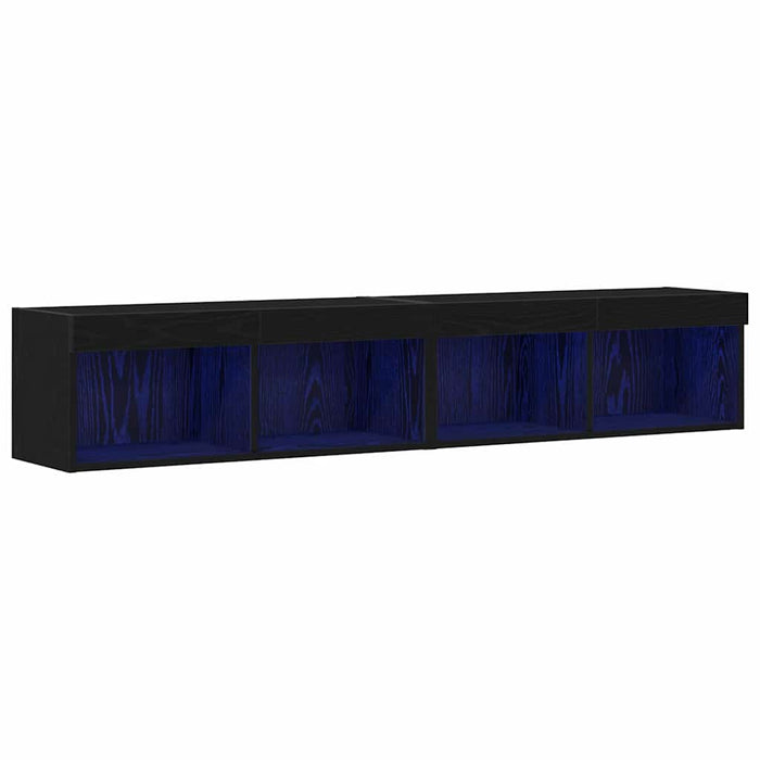 Set comodă TV 2 pcs Stejar negru 80 x 30 x 30 cm Lemn compozit - WALTI WALTI