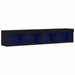 Set comodă TV 2 pcs Stejar negru 80 x 30 x 30 cm Lemn compozit - WALTI WALTI
