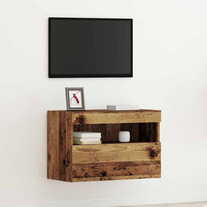 Dulap TV de perete Lemn vechi 60 x 30 x 40 cm Lemn compozit - WALTI WALTI