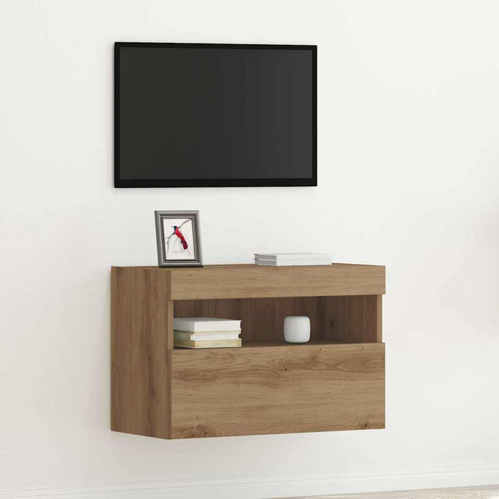 Dulap TV de perete Pe perete stejar artizanal 60 x 30 x 40 cm - WALTI WALTI