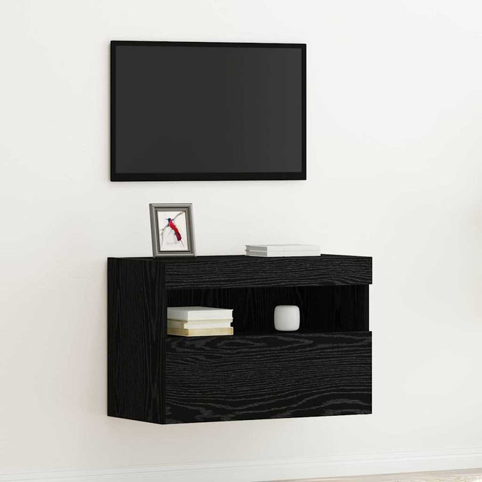 Dulap TV de perete Stejar negru 60 x 30 x 40 cm Lemn compozit - WALTI WALTI