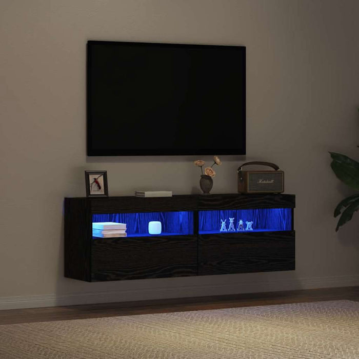 Dulap TV de perete Stejar negru 60 x 30 x 40 cm Lemn compozit - WALTI WALTI